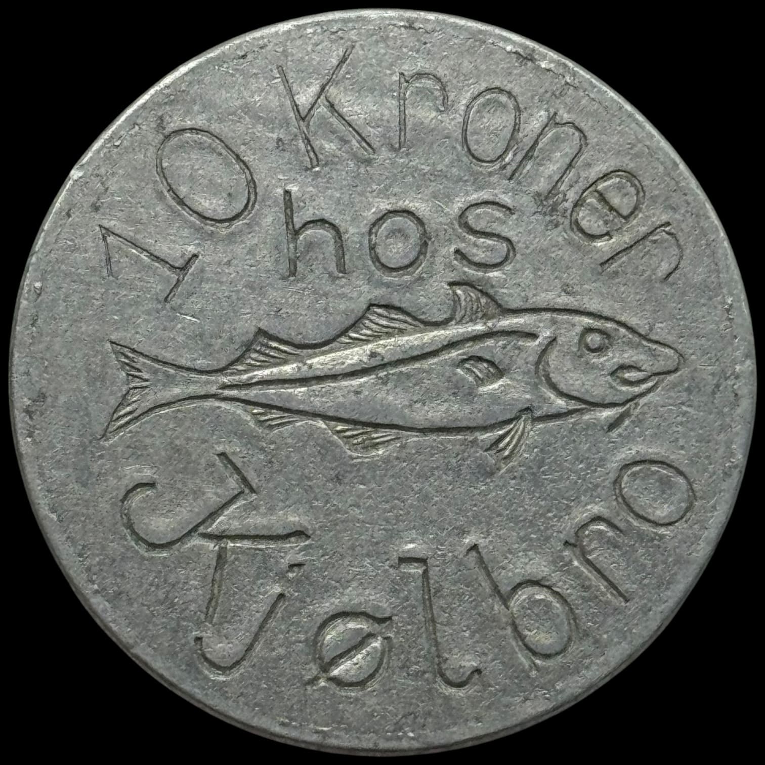 Færøerne, 10 kroner J. F. Kjølbro, Klaksvig, Sieg 2.7, Kva. 01