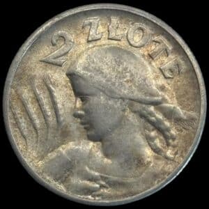 Polen, 2 zloty 1925, London Mint, dot after date, Y 16, Kva. 1+
