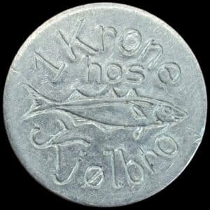 Færøerne, 1 kroner J. F. Kjølbro, Klaksvig, Sieg 2.4, Kva. 01