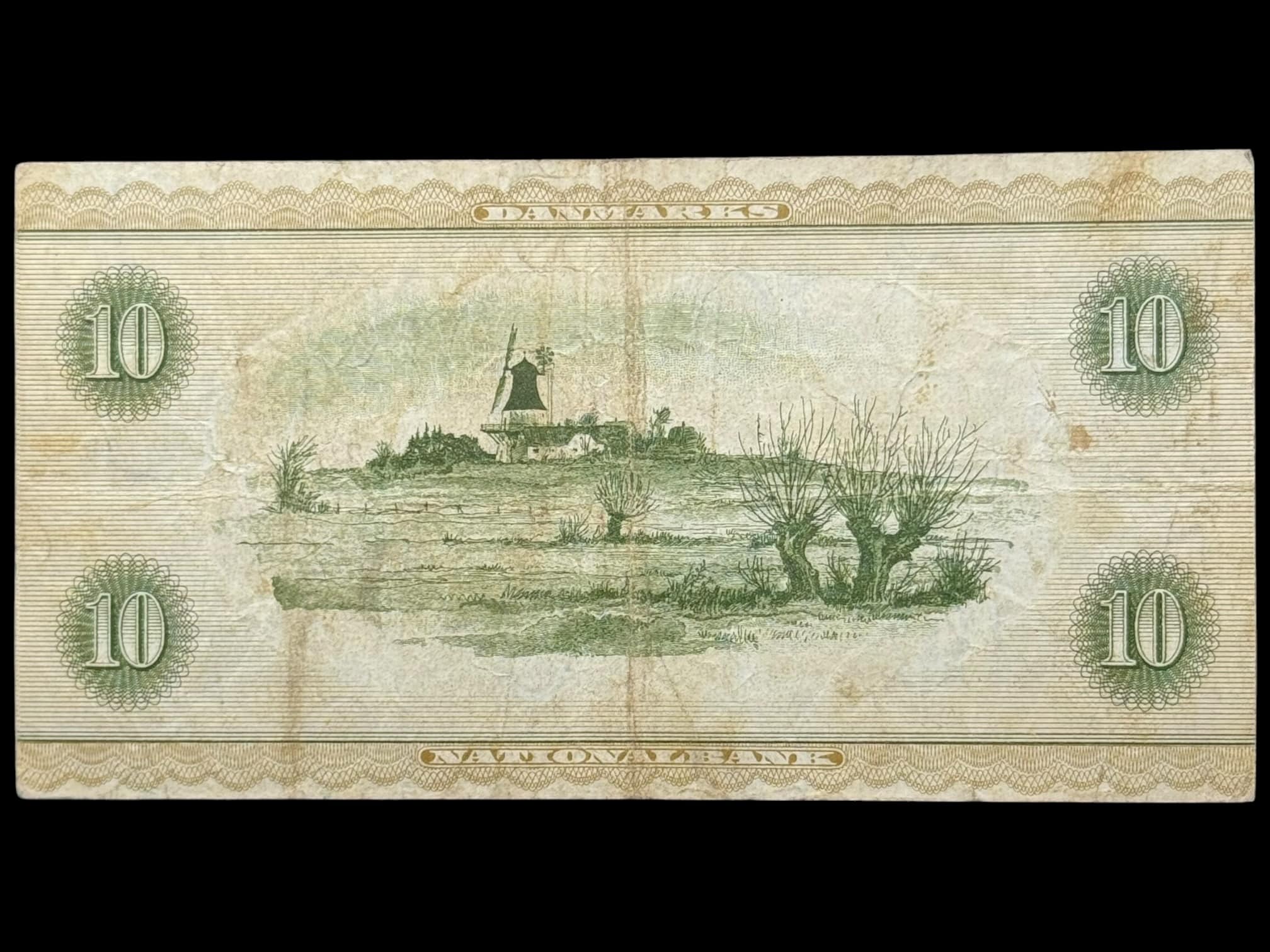 10 kroner 1952 A2, Riim/Svend Nielsen, Nr. 1825251, Sieg 130, DOP 139, Pick 43, Kva. 1 - Image 2
