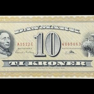 10 kroner 1952 A1, Riim/Svend Nielsen, Nr. 4065063, Sieg 130, DOP 139, Pick 43, Kva. 1+