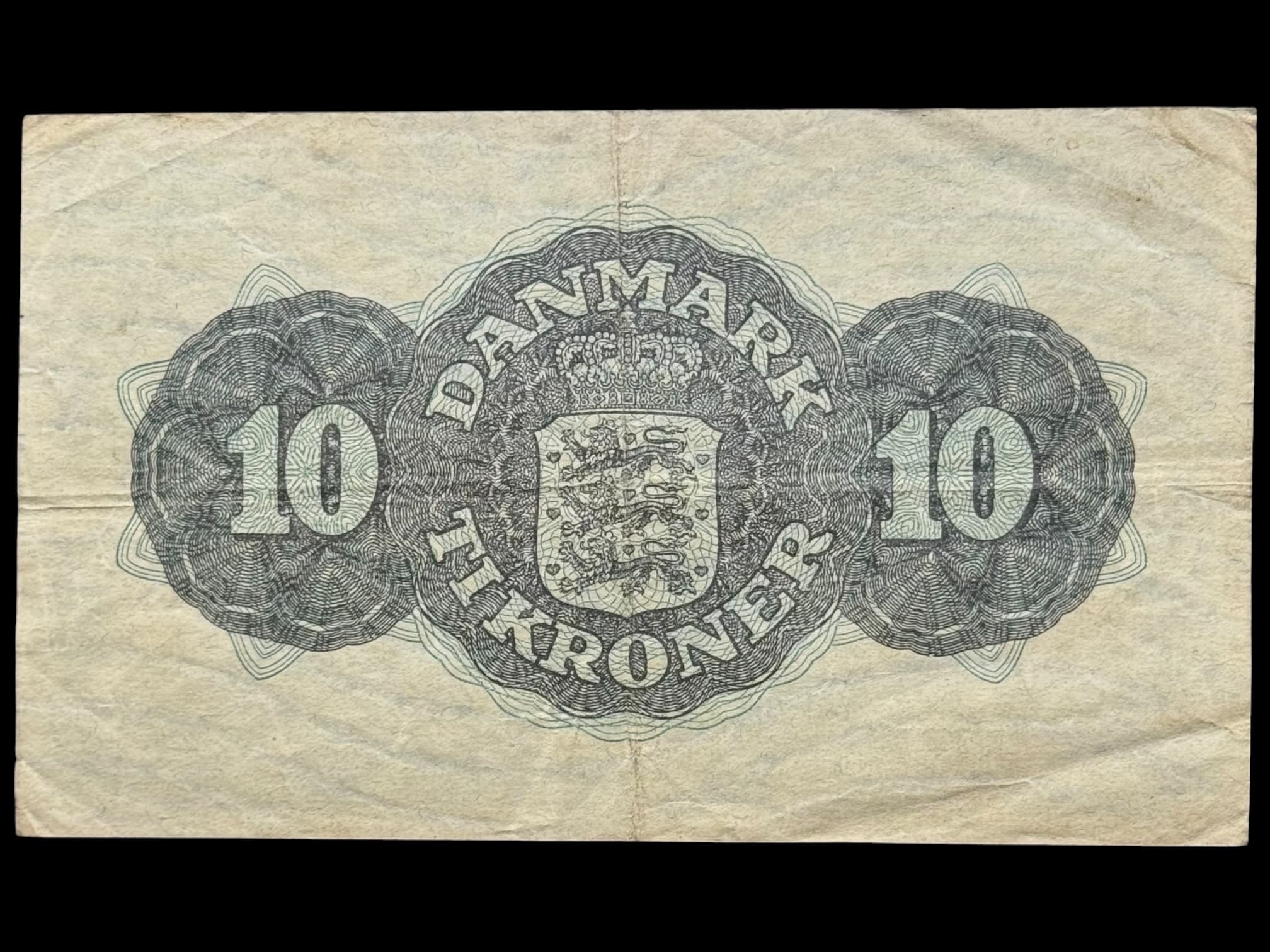 10 kroner 1947 h, Halberg/Friis, Nr. 1266931, Sieg 122, DOP 131, Pick 37, Kva. 1 - Image 2