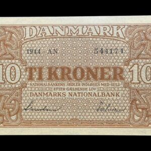 10 kroner 1944 AN, Svendsen/Teilmann, Nr. 544174, Sieg 120, DOP 129, Pick 36, Kva. 0