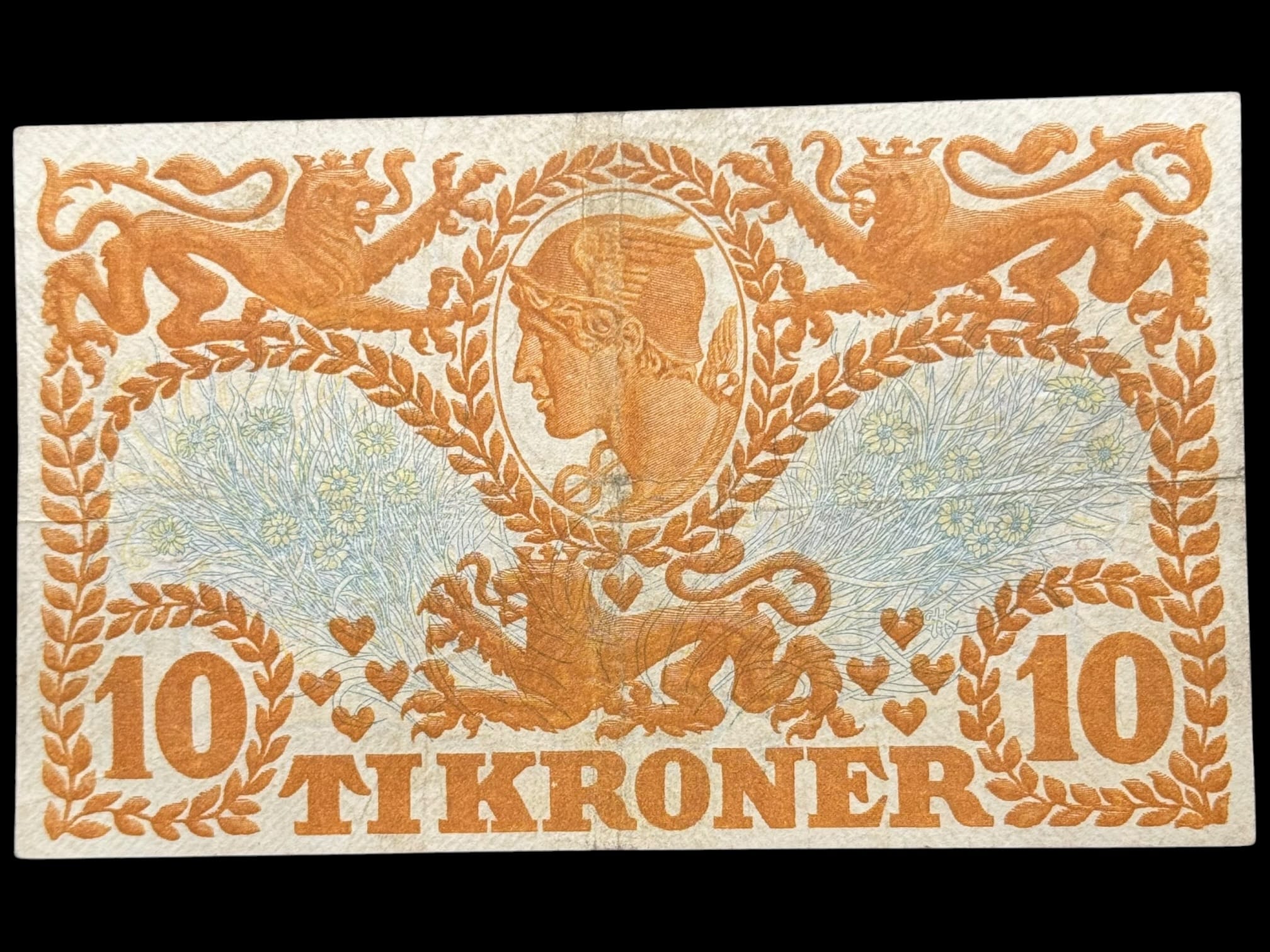 10 kroner 1915 B, V.Lange/la Cour, Nr. 9586981, Sieg 103, DOP 114, Pick 21, Kva. 1-1- - Image 2