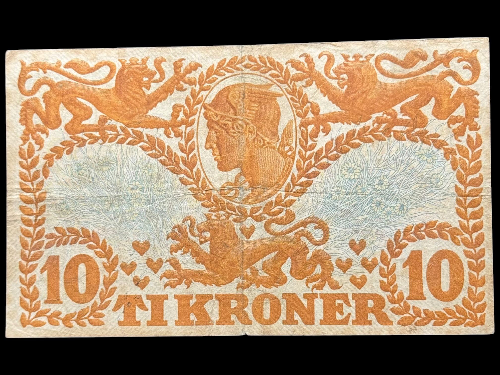 10 kroner 1915 C, V.Lange/Olsen, Nr. 7499048, Sieg 103, DOP 114, Pick 21, Kva. 1-1- - Image 2