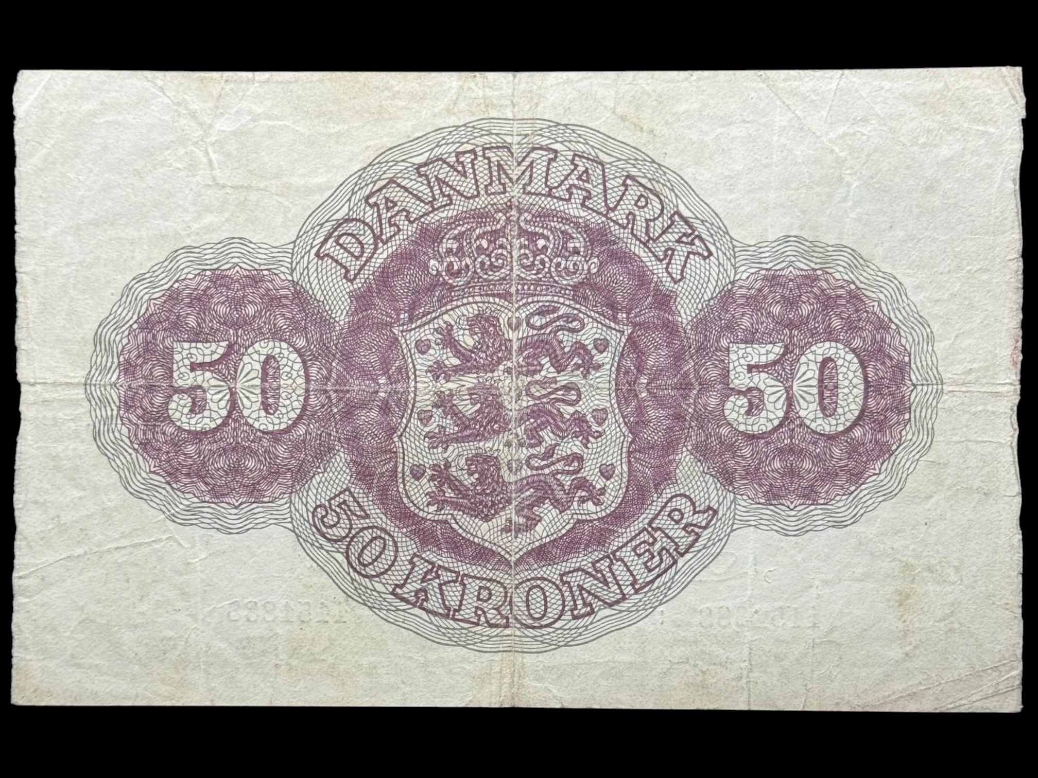 50 kroner 1951 m, Riim/Teilmann, Nr. 1151888, Sieg 124, DOP 133, Pick 38, Kva. 1 - Image 2