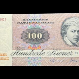 100 kroner 1978 A9, Valeur/Hoffmeyer, Nr. 0126627, Sieg 142, DOP 151, Pick 51, Kva. 0