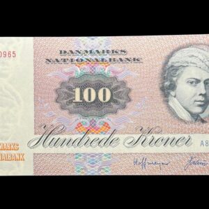 100 kroner 1978 A8, Valeur/Hoffmeyer, Nr. 3880965, Sieg 142, DOP 151, Pick 51, Kva. 0