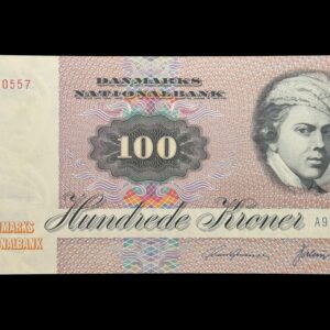 100 kroner 1978 A9, Valeur/Svend Andersen, Nr. 3070557, Sieg 142, DOP 151, Pick 51, Kva. 0-01