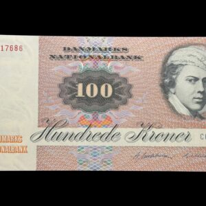 100 kroner 1984 C6, Billestrup/R. Mikkelsen, Nr. 2217686, Sieg 142, DOP 151, Pick 51, Kva. 0