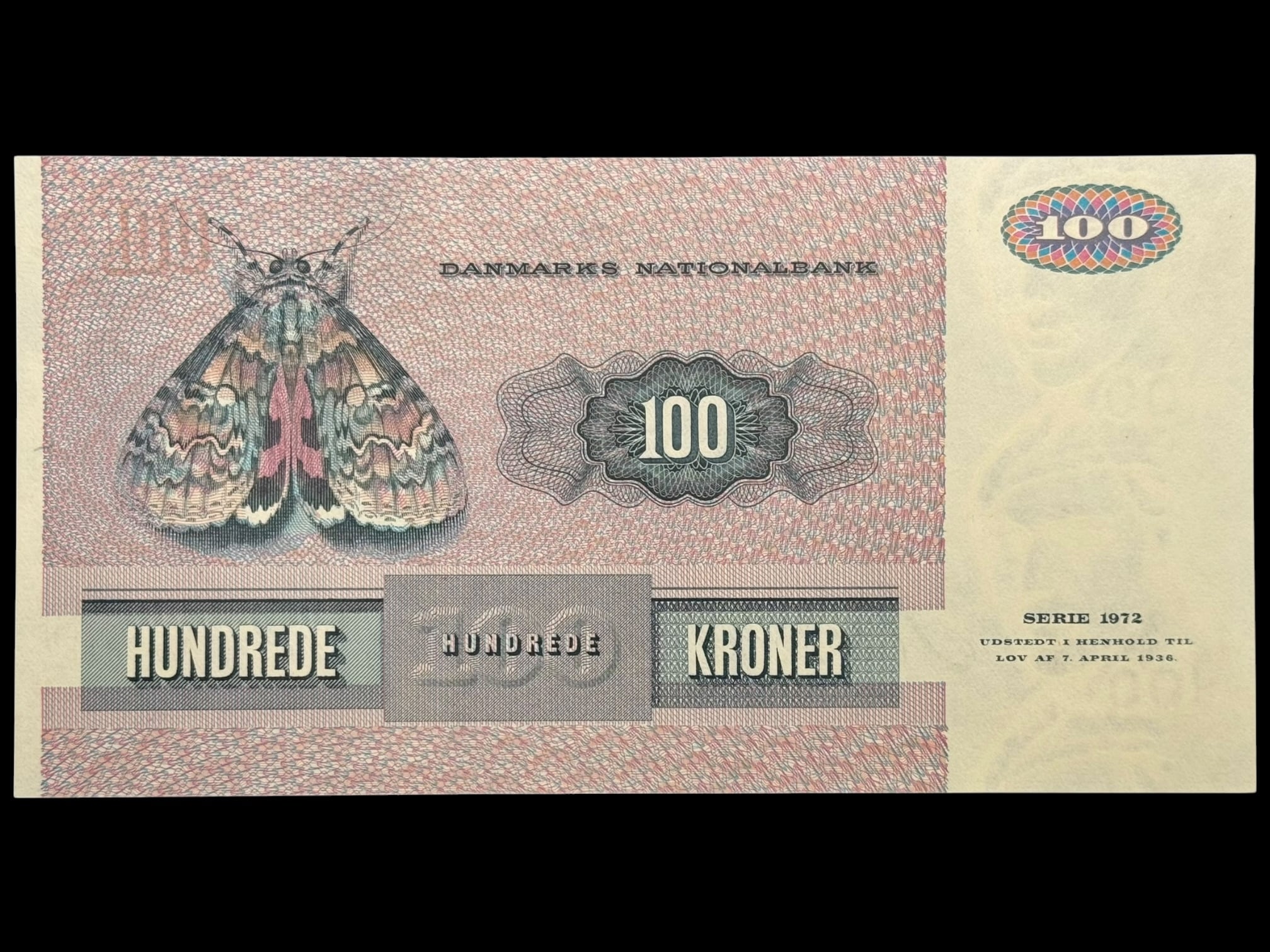 100 kroner 1984 C7, Billestrup/R. Mikkelsen, Nr. 2399103, Sieg 142, DOP 151, Pick 51, Kva. 0 - Image 2