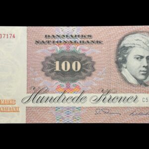 100 kroner 1985 C5, Billestrup/O. Thomasen, Nr. 2737174, Sieg 142, DOP 151, Pick 51, Kva. 0