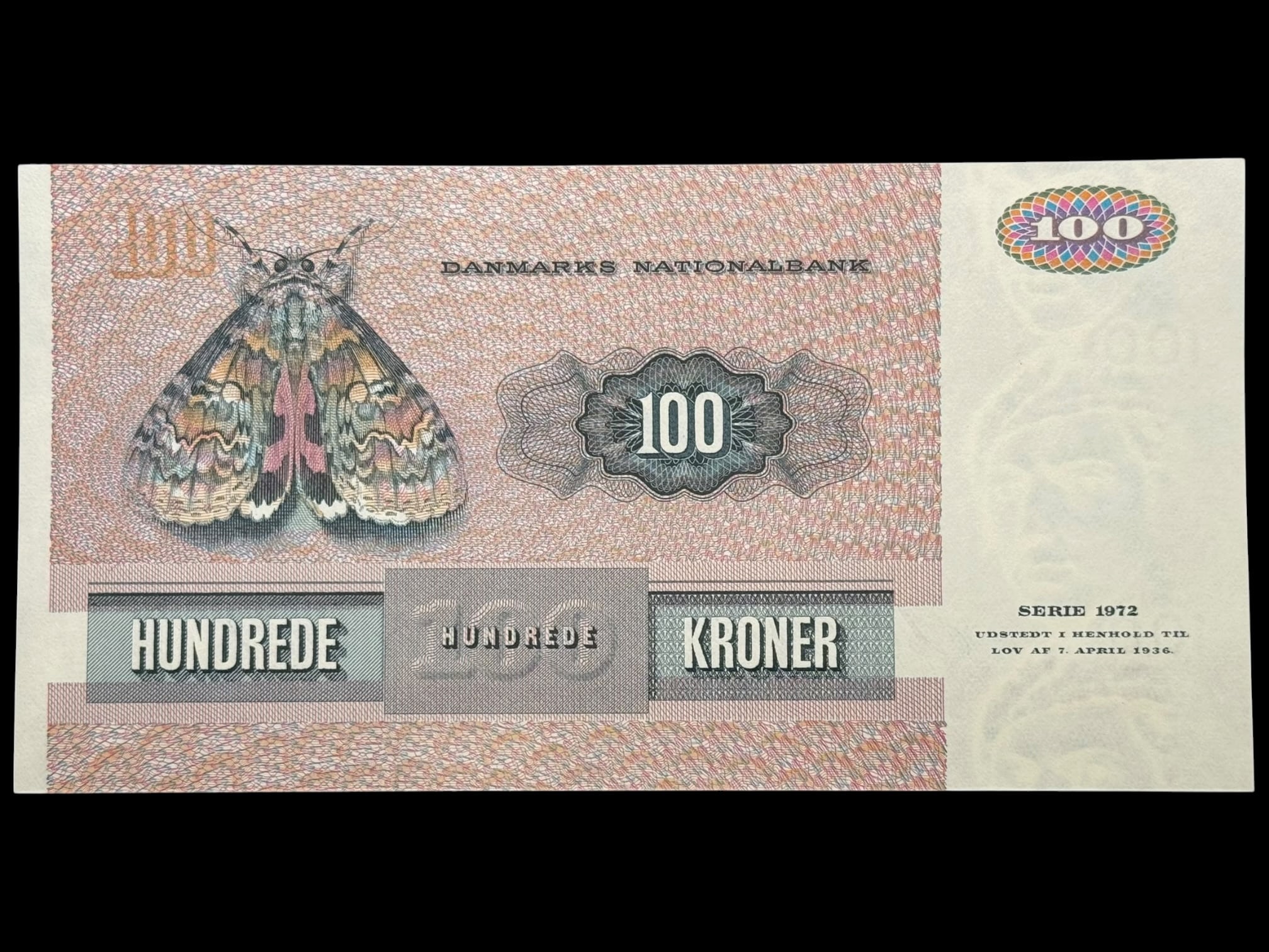 100 kroner 1985 C5, Billestrup/O. Thomasen, Nr. 2737174, Sieg 142, DOP 151, Pick 51, Kva. 0 - Image 2