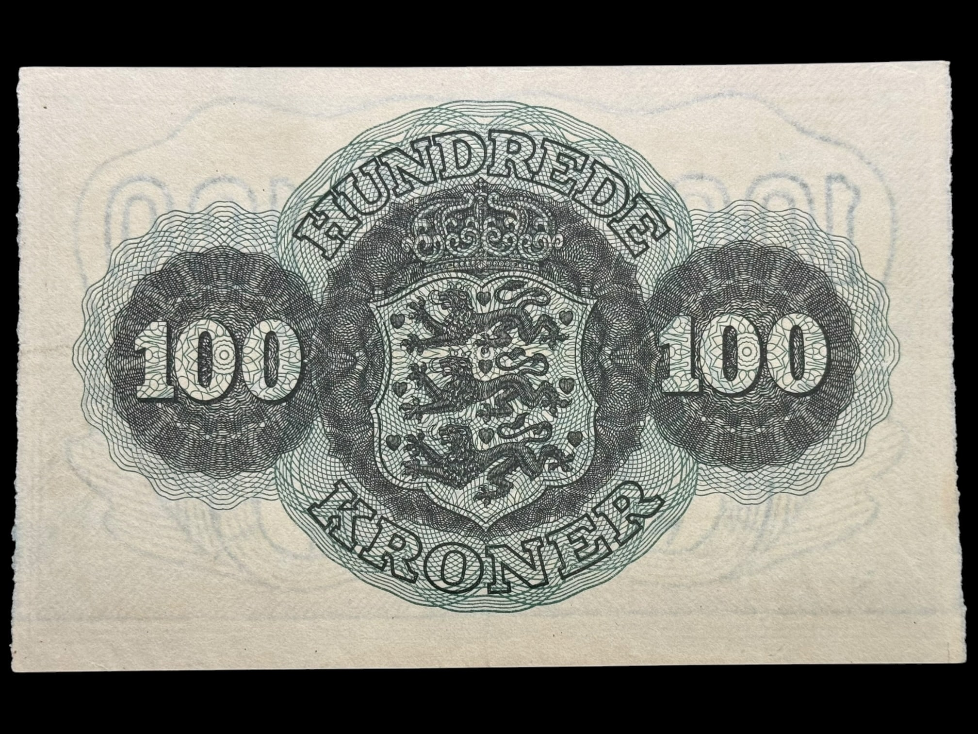 100 kroner 1944 e, Svendsen/Pugh, Nr. 0630875, Sieg 125, DOP 134, Pick 39, Kva. 01 - Image 2