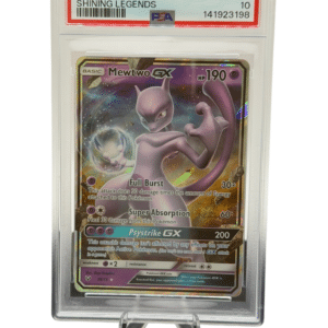 Pokemon TCG, 2017 Pokemon, Sun and Moon, Shining Legends, Mewtwo Gx #39, PSA 10, POP 1109