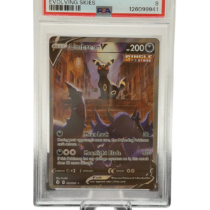 Pokemon TCG, 2021 Pokemon, Sword and Shield, Evolving Skies, Umbreon V #189, PSA 9