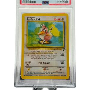 Pokemon TCG, 2000 Pokemon, Base Set 2, Farfetch'D #40, PSA 9 PD "Print Defect" Error card.