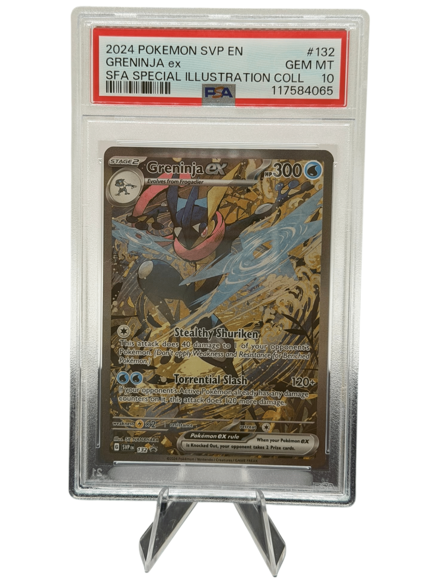 Pokemon TCG, 2024 Pokemon, Scarlet and Violet, Black Star Promo, Shrouded Fable, Special Illustration Collection, Greninja Ex #132, PSA 10