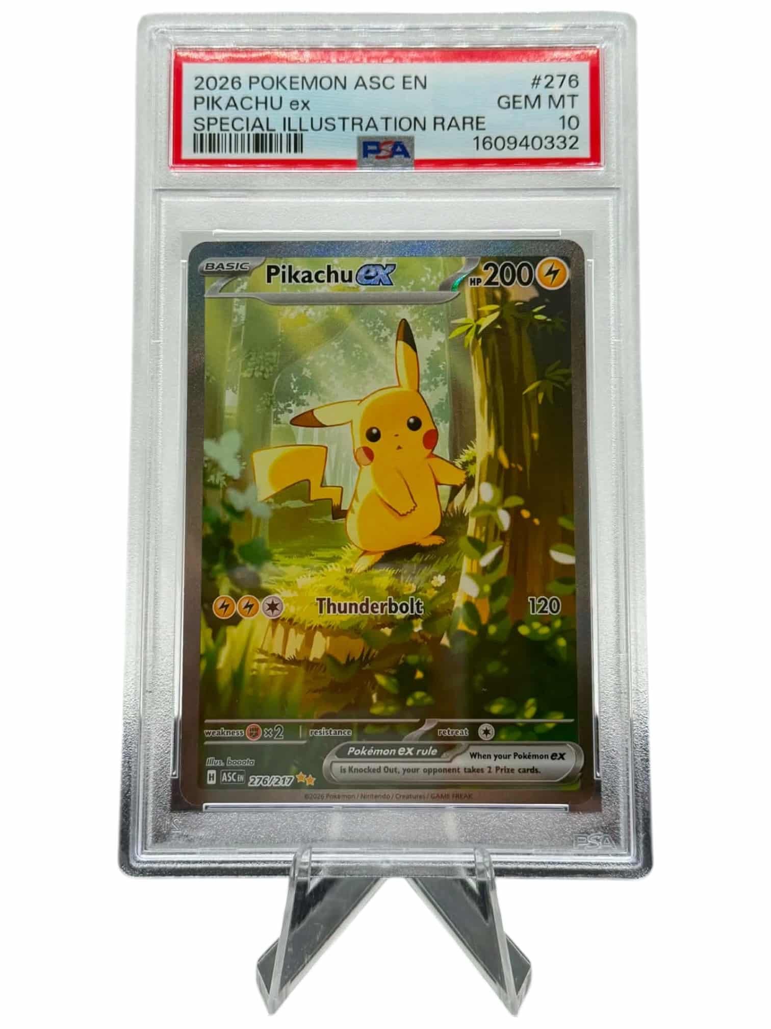 Pokemon TCG, 2026 Pokemon, Mega Evolution, Ascended Heroes, Special Illustration Rare, Pikachu Ex #276, PSA 10