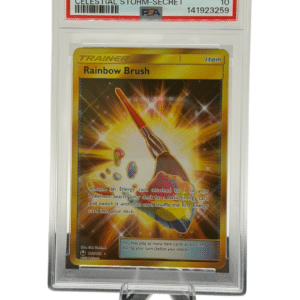 Pokemon TCG, 2018 Pokemon, Sun and Moon, Celestial Storm, Rainbow Brush #182, PSA 10, POP 43