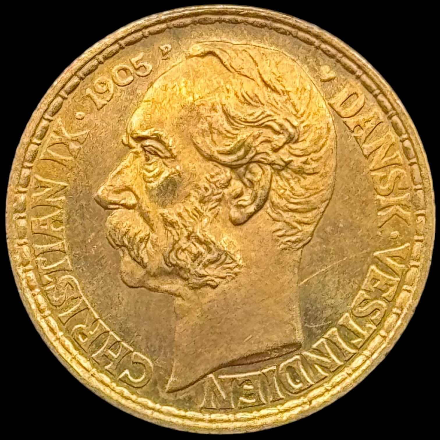 Dansk Vestindien, 4 daler / 20 Francs 1905, Chr.IX, Sieg 31, Hede 30, KM 72, Kva. 0-01 "Medlajeprægskarakter" - Image 2