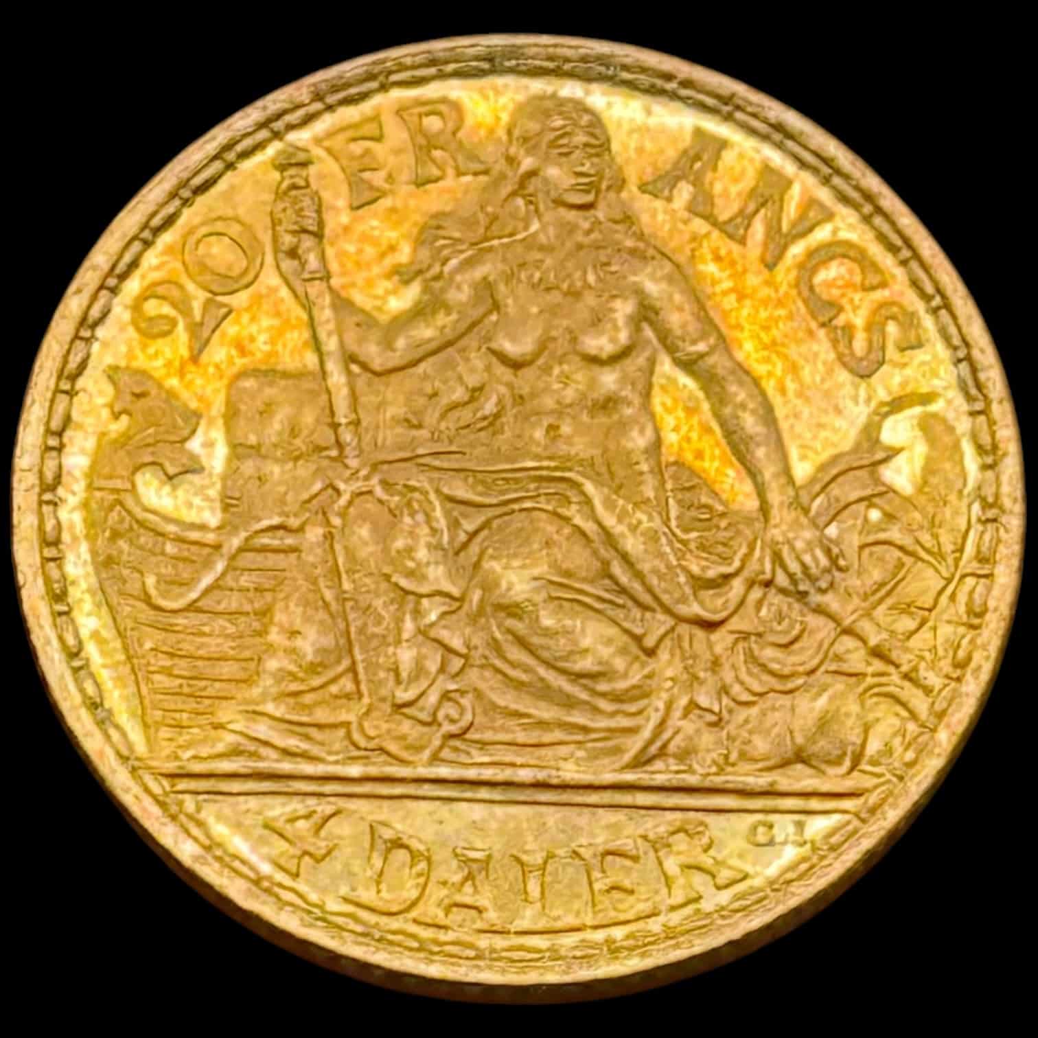 Dansk Vestindien, 4 daler / 20 Francs 1905, Chr.IX, Sieg 31, Hede 30, KM 72, Kva. 0-01 "Medlajeprægskarakter" - Image 3