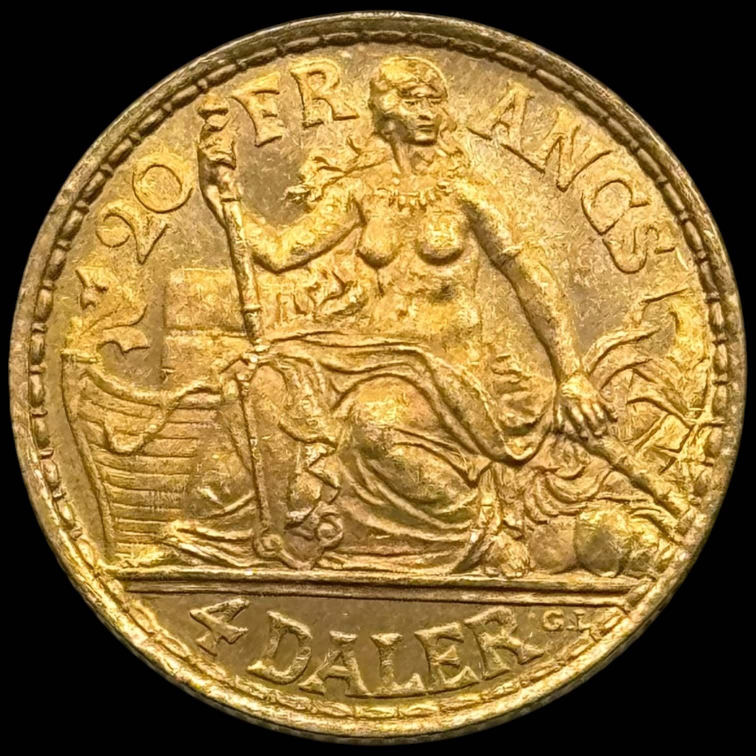 Dansk Vestindien, 4 daler / 20 Francs 1905, Chr.IX, Sieg 31, Hede 30, KM 72, Kva. 0-01 "Medlajeprægskarakter" - Image 6