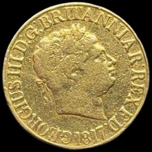 Storbritannien, Sovereign 1817, George III, Marsh 1, S.3785, 7,95 g, Au 22 karat/0.917, Kva. 1 renset, monteringspor