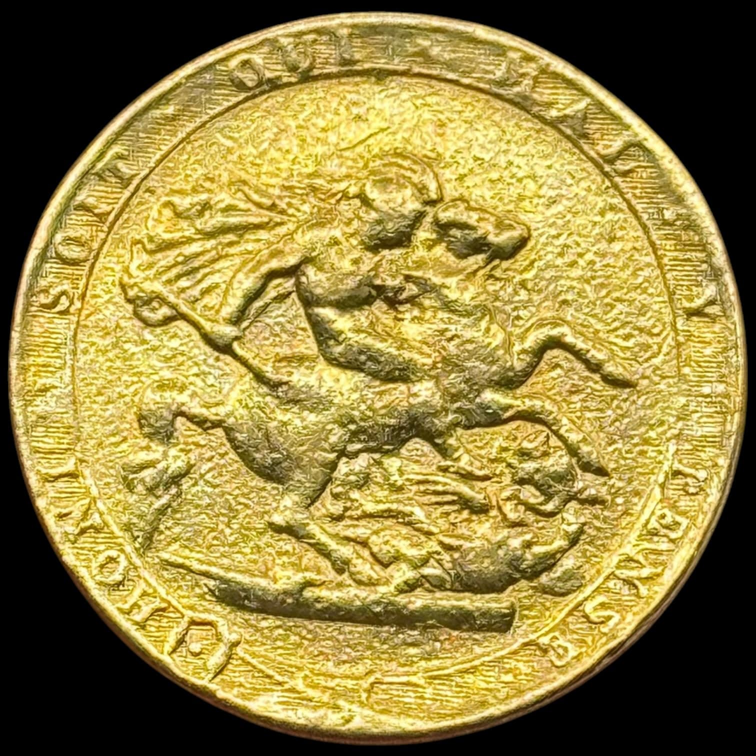 Storbritannien, Sovereign 1817, George III, Marsh 1, S.3785, 7,95 g, Au 22 karat/0.917, Kva. 1 renset, monteringspor - Image 3