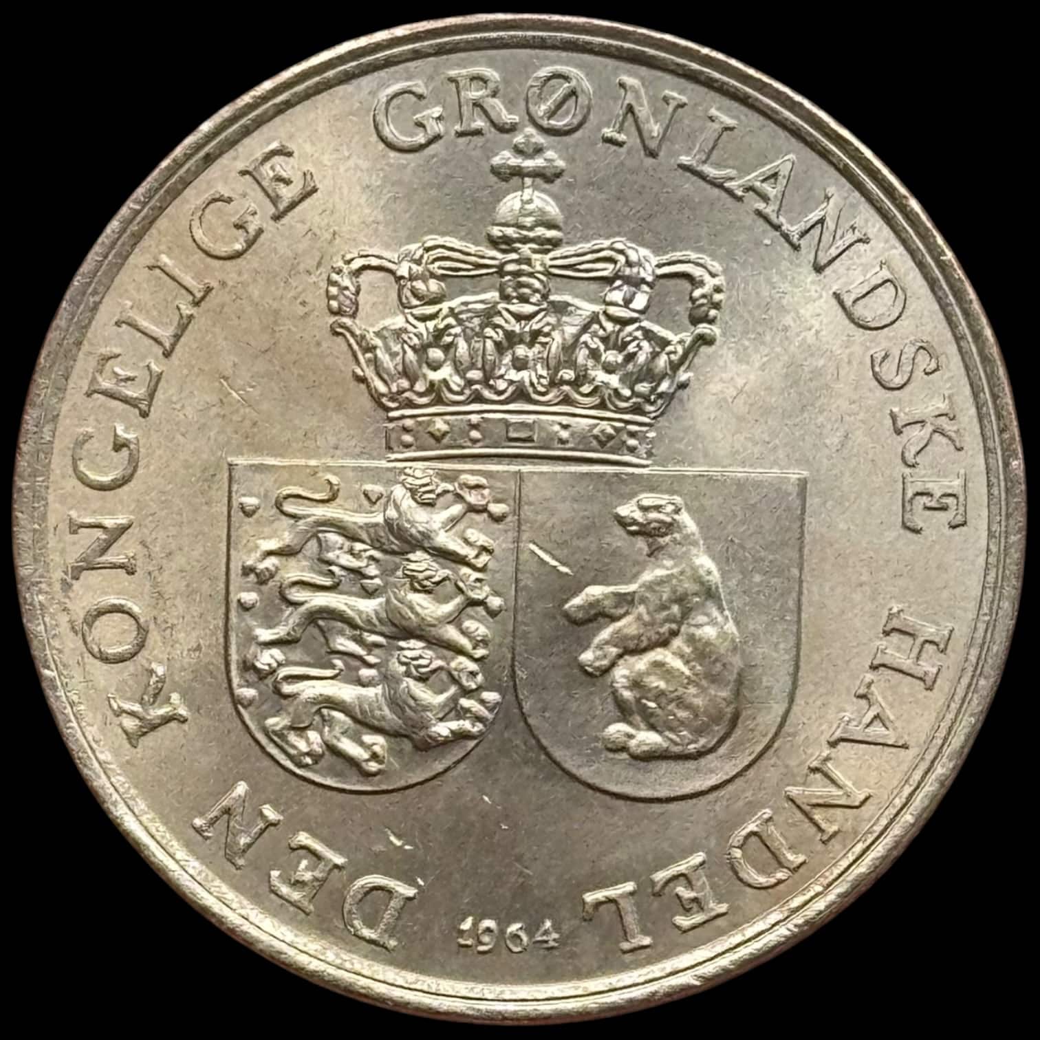 Grønland, 1 krone 1964, Den Kongelige Grønlandske Handel, Sieg 7, Hede 6, Kva. 0