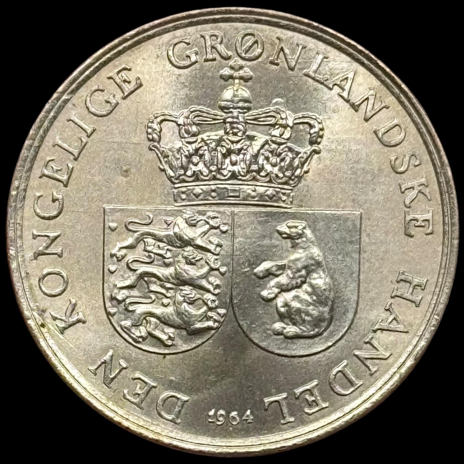 Grønland, 1 krone 1964, Den Kongelige Grønlandske Handel, Sieg 7, Hede 6, Kva. 0