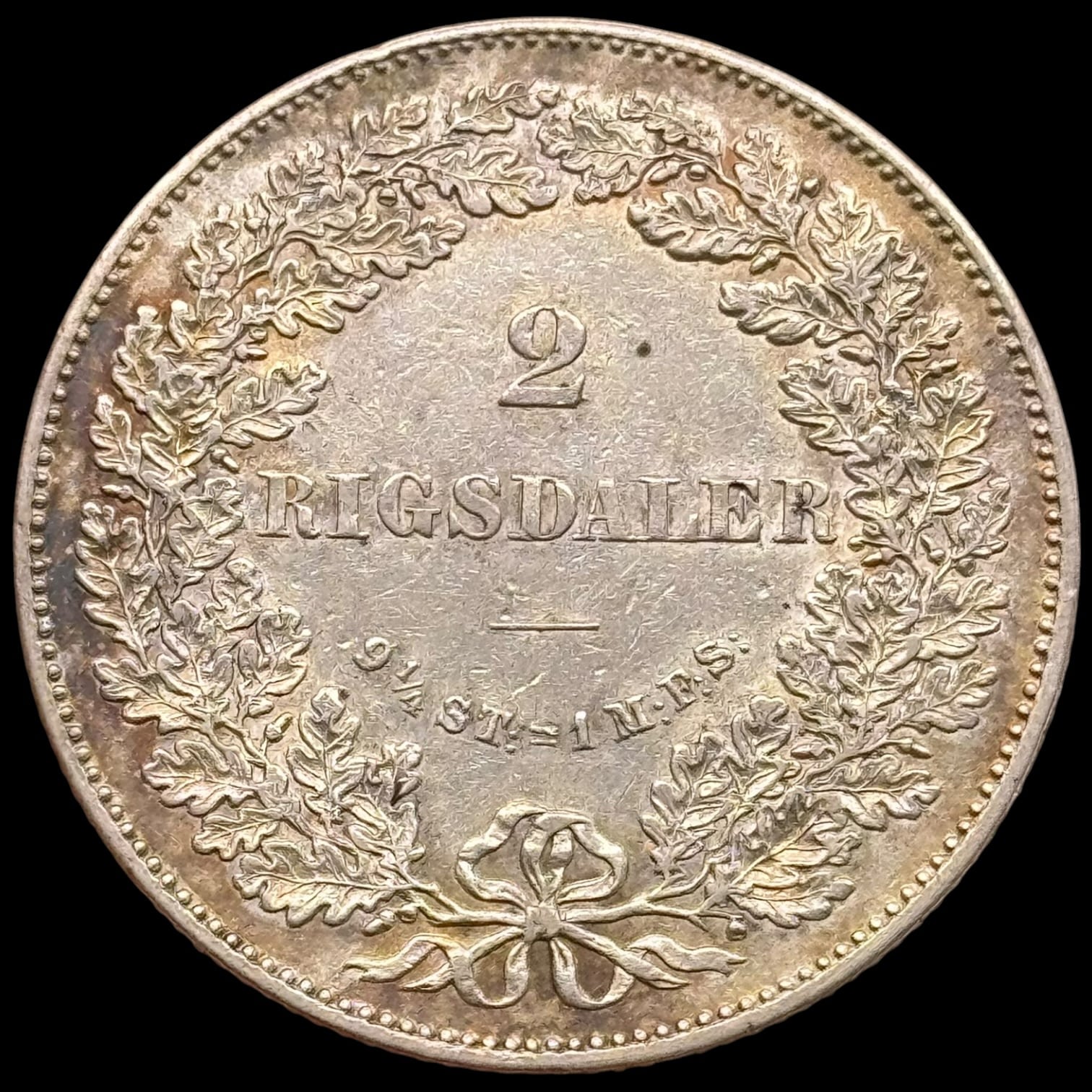 1868 RH, 2 rigsdaler, Chr.IX, Sieg 5.1, Hede 4A, Kva. 1+ - Image 2