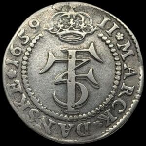 1659, 2 mark, Fre.III, Sieg 33.2, Hede 94, Kva. 1+-1