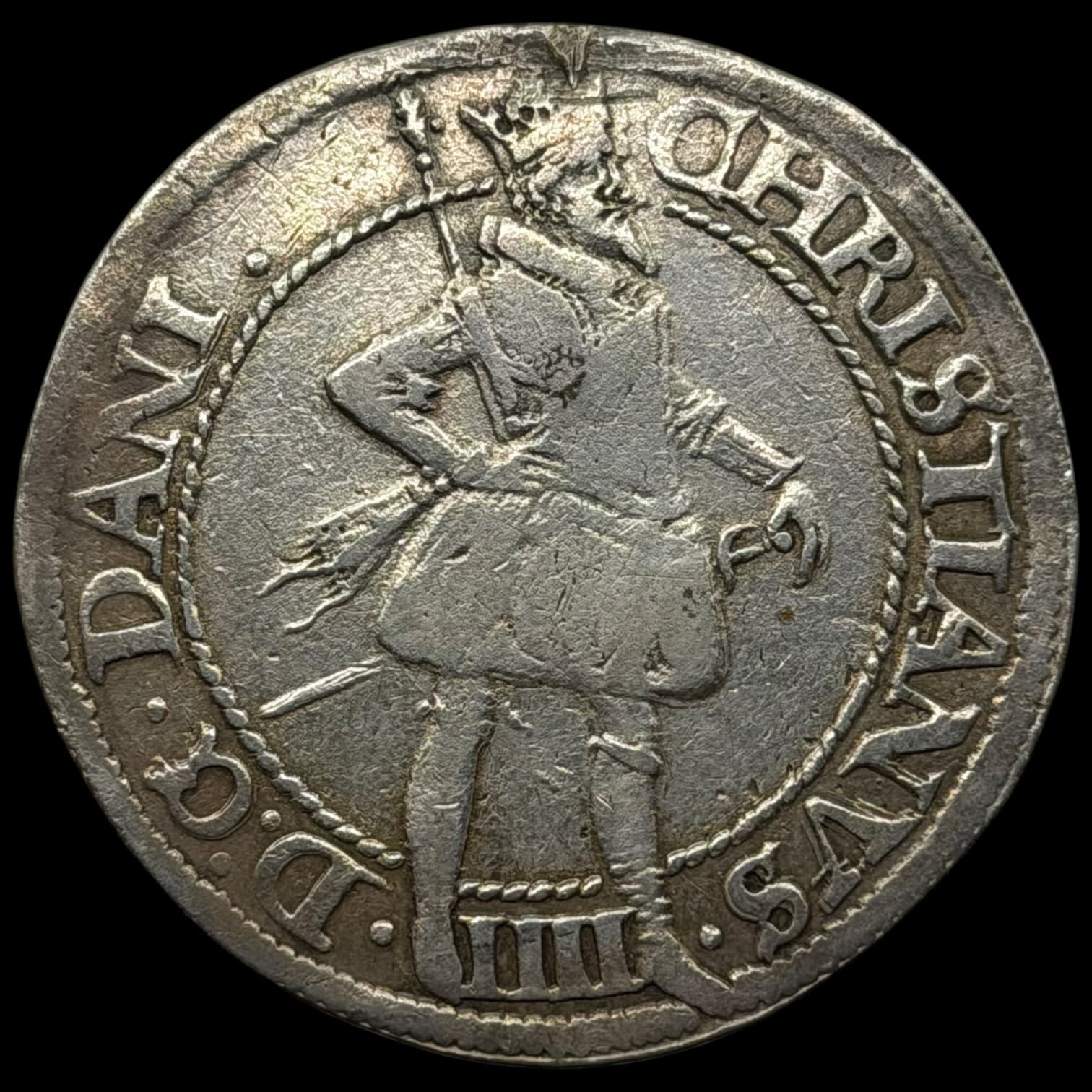 1621, 1 krone, Chr.IV, Sieg 84.12, Hede 106C, Kva. 1+-1 har været hængt - Image 2