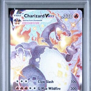 Pokemon TCG, 2021 Pokemon Sword and Shield Shining Fates Shiny Vault Charizard Vmax #SV107 PSA 10