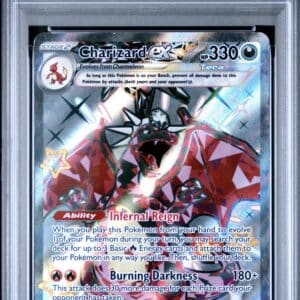 Pokemon TCG, 2024 Pokemon Scarlet and Violet Black Star Promo Paldean Fates Tin Charizard Ex #074 PSA 10