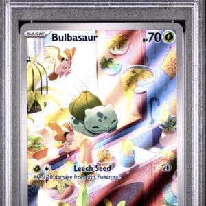 Pokemon TCG, 2024 Pokemon Scarlet and Violet Stellar Crown Illustration Rare Bulbasaur #143 PSA 10