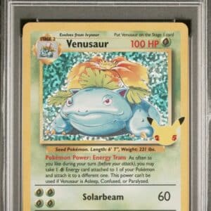 Pokemon TCG, 2021 Pokemon Celebrations Classic Collection Base Set Holo Venusaur #15 PSA 10