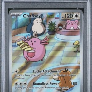 Pokemon TCG, 2024 Pokemon Scarlet and Violet Twilight Masquerade Illustration Rare Chansey #187, PSA 10
