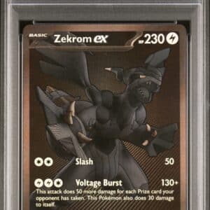 Pokemon TCG, 2025 Pokemon, Scarlet and Violet, Black Bolt Black White, Rare, Zekrom Ex #172, PSA 10