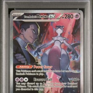 Pokemon TCG, 2025 Pokemon, Scarlet and Violet, Destined Rivals, Special Illustration Rare, Team Rocket’s Mewtwo Ex #231, PSA 10