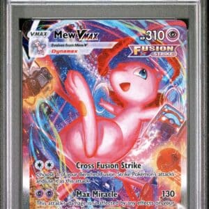 Pokemon TCG, 2021 Pokemon, Sword and Shield, Fusion Strike, Secret Rare, Mew Vmax #269, PSA 10