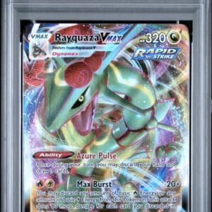 Pokemon TCG, 2021 Pokemon, Sword and Shield, Evolving Skies, Rayquaza Vmax #111, PSA 10