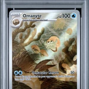 Pokemon TCG, 2023 Pokemon, Scarlet and Violet, 151, Illustration Rare, Omanyte #180, PSA 10, POP 1.539