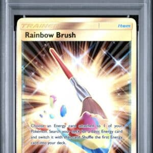 Pokemon TCG, 2018 Pokemon, Sun and Moon, Celestial Storm, Rainbow Brush #182, PSA 10, POP 43