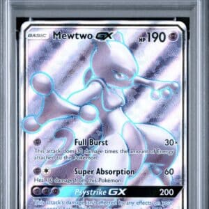 Pokemon TCG, 2017 Pokemon, Sun and Moon, Shining Legends, Mewtwo GX #72, PSA 10, POP 938