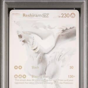 Pokemon TCG, 2025 Pokemon, Scarlet and Violet, White Flare Black White, Rare, Reshiram Ex #173, PSA 10, POP 5.662