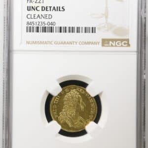 1716, 1 Kurant dukat, Fre.IV, Sieg 26, Hede 31, Kva. 0-01 "Svag renset" Graderet UNC Details Cleaned af NGC.