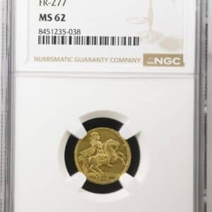 1748, Dukat, Fre.V, Sieg 36, Hede 15, Kva. 0-01, Graderet MS 62 af NGC