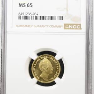 Sverige, dukat 1848/4, Sieg 28, SM 12, KM 668, Kva. 0, Graderet MS 65 af NGC "TOP POP"